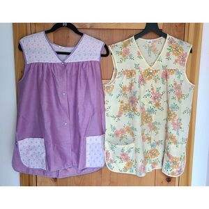 Vintage Artistic Creations LARGE Smocks Blouses Apron Pockets Granny Cottagecore